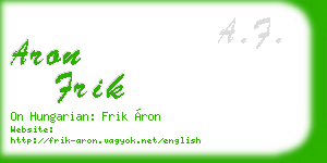 aron frik business card